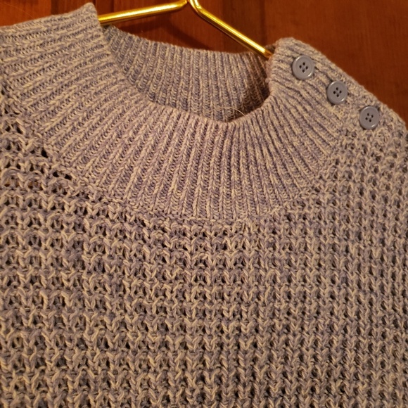 NWT Knit Button Mock Turtleneck Sweater - Picture 4 of 4